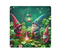 ODAWA Borsa magica autoadesiva in tessuto da 35 cm, motivo: gnomi di San Patrizio, organizer da viaggio verde, panni magici facili da riporre per fotocamera