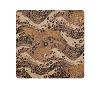 ODAWA Borsa per cosmetici con stampa leopardata in panno magico, pellicola autoadesiva per elettronica, 45 x 45 cm