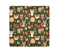 ODAWA Borsa per il trucco con motivo floreale ad acquerello, autoadesiva, flessibile, pieghevole, per fotocamera e obiettivo, Simpatici animali del bosco volpi, 13.8x13.8in, Simpatici animali del