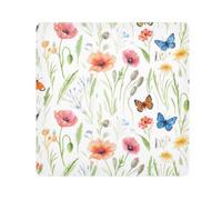 ODAWA Borsa per il trucco in tessuto autoadesivo flessibile pieghevole per fotocamera e obiettivo, Farfalla Bloom Bianco, 17.7x17.7in, Farfalla Bloom Bianco