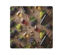 ODAWA Bottiglia di vino Uva Rustico Panno Autoadesivo Magico Flessibile Pieghevole Self-Stick Makeup Bag Leggero Pieghevole Avvolgitore per Accessori Fotocamera 45x45 cm