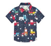 ODAWA Camion Carino Blu Ragazzi Casual Button Down Camicia Regular Fit Little Boys Camicia Estiva, Carino Camion Blu, 5-6 Anni