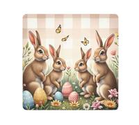 ODAWA Conigli pasquali che raccolgono panni autoadesivi 45 x 45 cm in panno autoadesivo protettivo per macchina fotografica borsa cosmetica portatile per viaggi