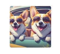 ODAWA Cool Dogs Road Trip - Panno autoadesivo morbido e riutilizzabile, facile da riporre per fotocamera, 55 x 55 cm