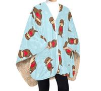 ODAWA Coperta indossabile colorata a righe arcobaleno comoda coperta indossabile da uomo 147,3 x 165,1 cm