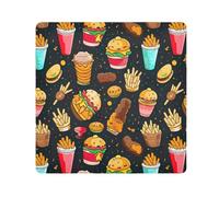 ODAWA Copertura protettiva per fotocamera, motivo: hamburger, panni autoadesivi colorati, 35,1 x 35,1 cm, per fotocamera, obiettivo, computer portatile