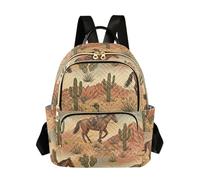 ODAWA Cowboy Desert Cactus Mountains Zaino lavabile leggero da viaggio per le donne, Cowboy Desert Cactus Montagne, Medium, Zaini Daypack