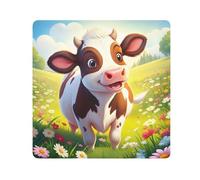 ODAWA Custodia protettiva per fotocamera, motivo mucca marrone bianca, panno autoadesivo 45 x 45 cm, panno magico autoadesivo per fotocamera, obiettivo, computer portatile