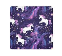 ODAWA Custodia protettiva per fotocamera viola con unicorni, in panno autoadesivo, 55 x 55 cm, borsa cosmetica portatile per viaggi