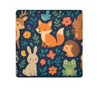 ODAWA Custodia protettiva per lenti con simpatici animali, scoiattolo, procione, autoadesiva, portatile, borsa cosmetica per viaggi, 55,1 x 55,1 cm