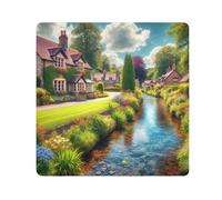 ODAWA Custodia protettiva per obiettivo, 45 cm, con scene di campagna, borsa per il trucco piatta, protezione per obiettivo per fotocamera