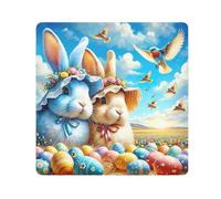 ODAWA Custodia protettiva per obiettivo da 35 cm, motivo floreale con coniglietti blu, in tessuto, per fotocamera