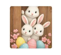 ODAWA Cute Bunnies Pastel Easter Eggs Pellicola autoadesiva in panno protettivo per fotocamera, protezione obiettivo per fotocamera 35,1 x 35,1 cm