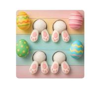 ODAWA Cute Bunnies Pink Paws - Borsa da viaggio autoadesiva, in tessuto, organizer per trucchi e protezione per fotocamera e obiettivo, 45 x 45 cm