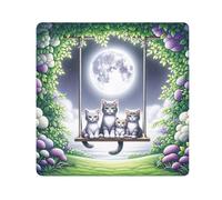 ODAWA Cute Cats Flowers Panno Autoadesivo 35,5 x 35,1 cm Borsa Trucco Viaggio Organizer Wrap Protezione per Fotocamera e Obiettivo