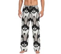 ODAWA Cute Cats Girasoli Giallo Pantaloni Pigiama da Uomo con Tasche Pantaloni Larghi