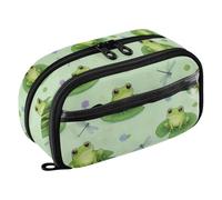 ODAWA Cute Frogs Green High Capacity School Stationery Organizer per impiegati, 21,1 x 7,9 x 12,4 cm