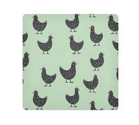 ODAWA Cute Monkey - Borsa cosmetica in tessuto autoadesivo, 35 x 35 cm, capacità variabile, leggera, pieghevole, per accessori per fotocamera, Polli Neri, 17.7x17.7in, Polli Neri