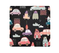 ODAWA Cute Pastel Cars panno autoadesivo 45,7 x 45,7 cm borsa cosmetica panno magico