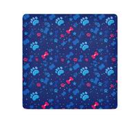 ODAWA Cute Paw and Bone Navy Panno autoadesivo 55,9 x 55,9 cm Borsa cosmetica di capacità variabile Leggero Pieghevole Wrapper per Accessori Fotocamere