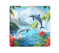 ODAWA Delfino blu panno autoadesivo 45 x 45 cm borsa da viaggio organizer antigraffio attrezzature Wrap Storage Pouch