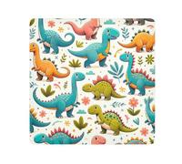 ODAWA Divertente borsa per il trucco in panno autoadesivo verde con dinosauri, 55 x 55 cm, per fotocamera e obiettivo