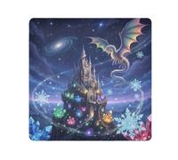 ODAWA Dragon Night Sky, borsa cosmetica autoadesiva in tessuto magico antigraffio per attrezzature, 55,1 x 55,1 cm