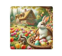 ODAWA Easter Basket Eggs 55,1 x 55,1 cm panno autoadesivo antigraffio obiettivo fotocamera Wrap, lavabile sacchetto per fotocamera, laptop, cosmetici