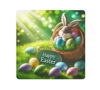 ODAWA Easter Rabbit Eggs Sunshine 35,1 x 35,1 cm panno autoadesivo per la protezione dell'obiettivo, panno magico facile da riporre per fotocamera