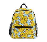 ODAWA Funny Ducks - Zaino per bambini con targhetta per nome, con cinghie regolabili, per scuola materna, Anatre divertenti Blu, Medium