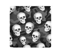 ODAWA Grigio scuro Nero Camouflage Teschi Panno Autoadesivo 45,7 x 45,7 cm Panno autoadesivo Pellicola Protettiva Avvolgitore leggero Pieghevole per Accessori per Fotocamera