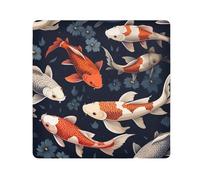 ODAWA Koi Fish - Borsa per il trucco da viaggio, in tessuto autoadesivo, 35 x 35 cm, leggera, pieghevole, per accessori per fotocamera
