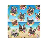 ODAWA Magic Cloth Makeup Bag Cute Dogs Sunglasses Beach Open lay Flat Makeup Bag, Lens Protector per fotocamera 45 x 45 cm