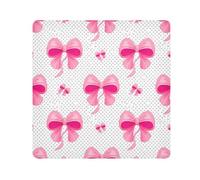 ODAWA Magic Cloth - Trousse per cosmetici, 45 cm, con fiocchi bianchi e grigi a pois, apertura piatta, panno magico facile da riporre per fotocamera, tablet, laptop