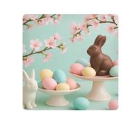 ODAWA Magic Cloth Wrap Easter Eggs Bunnies Cherry Blossom Borsa cosmetica con capacità intercambiabile, protezione lente per fotocamera 45 x 45 cm