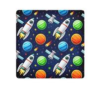 ODAWA Magic Makeup Pouch 45 cm, Space Planets Magic flessibile pieghevole autoadesivo borsa per il trucco lavabile per fotocamera, laptop, cosmetici