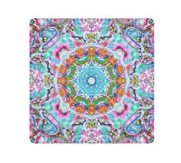 ODAWA Magic Wrap Cloth, Mandala Aqua Open lay Flat Makeup Bag, involucri autoadesivi per elettronica 55,1 x 55,1 cm