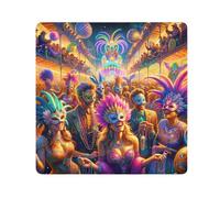 ODAWA Mardi Gras Carnival Panno autoadesivo 45,7 x 45,7 cm Magic Flessibile Pieghevole Self-Stick Makeup Bag Leggero Pieghevole Wrapper per Accessori Fotocamera