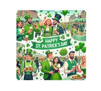 ODAWA Morbido panno riutilizzabile Happy St. Pat's Day autoadesivo panno 35,1 x 35,1 cm antigraffio attrezzature Wrap Storage Pouch