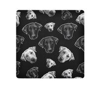 ODAWA Nero Bianco Retriever Cane Panno Autoadesivo 55 x 55 cm Magic Flessibile Pieghevole Self-Stick Makeup Bag Leggero Pieghevole Wrapper per Accessori Fotocamera