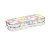 ODAWA Organizzatore pastello con vortici tie dye, con scomparti regolabili, per ragazze, 21,1 cm di lunghezza x 7,6 cm di larghezza x 4,8 cm di altezza