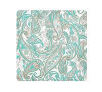 ODAWA Paisley Aqua Beige 55,1 x 55,1 cm panno autoadesivo multiuso panno avvolgente, facile da riporre panni magici per fotocamera