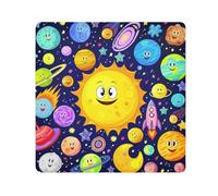 ODAWA Panni autoadesivi colorati a forma di sole con cartoni animati, 55 x 55 cm, borsa per il trucco aperta, protezione per fotocamera e obiettivo