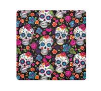 ODAWA Panni autoadesivi colorati con teschi e fiori, 45 x 45 cm, pellicola protettiva per fotocamera, obiettivo, laptop