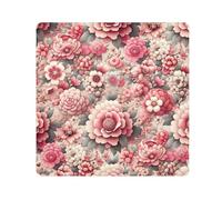 ODAWA Panno autoadesivo 35,1 x 35,1 cm, motivo: fiori, pieghevole, panno autoadesivo magico per fotocamera, obiettivo, computer portatile