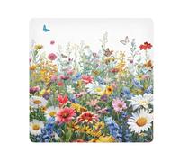 ODAWA Panno autoadesivo 45 x 45 cm acquerello fiori selvatici margherite multiuso involucro panno portatile borsa cosmetica per viaggi