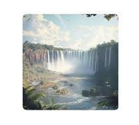 ODAWA Panno autoadesivo 55,1 x 55,1 cm cascata paesaggio multiuso Wrap panno portatile borsa cosmetica per viaggi