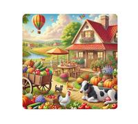 ODAWA Panno autoadesivo 55 cm x 55 cm animali della fattoria colorata versatile telo avvolgente antigraffio custodia per la conservazione delle attrezzature