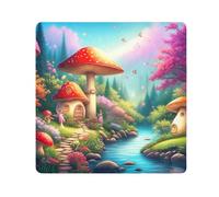 ODAWA Panno autoadesivo a forma di fungo villaggio 55 x 55 cm, panno protettivo autoadesivo magico leggero pieghevole per accessori per fotocamera