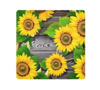 ODAWA Panno autoadesivo antigraffio per obiettivo della fotocamera, girasoli, rustico, in legno, 55,1 x 55,1 cm, panno autoadesivo magico per fotocamera, obiettivo, computer portatile